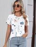 TCOT Women's Tops Summer Short Sleeve Crew Neck Shirts Dressy Casual Blouses For Women S-3XL_ecoleips.com