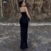 New Women's Clothing Fashion Temperament Color Matching Suspender Tight Hip Elastic Dress_ecoleips.com