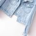 Women's Pearl Rhinestone Denim Jacket Light Blue Washed Distressed Loose Fit Y2K Style_ecoleips.com