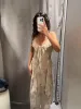 Chic Bead Embroidery Sequin Ruffle Dress Women Fashion Sleeveless Backless Strap Party Dresses 2025 New Vacation Evening Robes_ecoleips.com