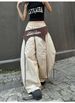 Spring And Summer Strappy Splicing Hot Girl Street Hip Hop Street Dance Trousers Casual Loose Large Men And Women Sports Pants_ecoleips.com