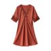 Women's Summer Nightgown With Chest Pads 2026 New Pajamas Women's Sexy Ice Silk Short-sleeved Dress Silk Loungewear_ecoleips.com