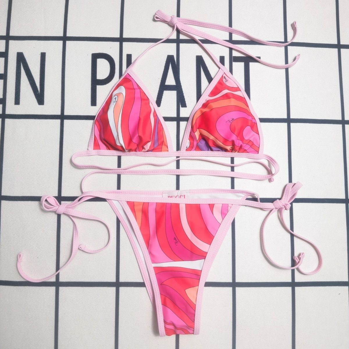 New Foreign Trade Bikini, Sexy European And American Fashion Printed Two-piece Beach Swimsuit With Chest Pads_ecoleips.com