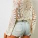 Women's Sheer Lace Beach Cover-Up – Lightweight Sun Protection Kimono, Boho Resort Wear, Breezy Mesh Bikini Wrap (Beige/Black/White/Green/Rust)_ecoleips.com