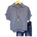 Women's Clothing Plaid Open Tube Short Sleeved Shirt_ecoleips.com