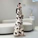 Muslim Women's Clothing Cardigan With Headscarf Long Sleeve Printed Robe Coat Abaya_ecoleips.com