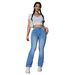 European And American Foreign Trade Cross-border Women's Jeans, Blue Washed Classic Stretch Slim Straight Denim Pants_ecoleips.com