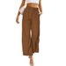 Aria Basics 2025 Spring/Summer New European And American Cross-Border Women's Casual Wide-Leg Formal Pants High-Waisted Buttoned_ecoleips.com