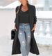 Cardigan Trench Coat, Knitted Loose Sweater Two-piece Set, Solid Color Vest Set_ecoleips.com