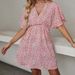 2024 Europe And The United States Spring And Summer New Women's Dress Print V-neck Short-sleeved Casual Loose Dress Women_ecoleips.com
