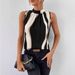 Women's New Style Elegant Printed Round Neck Vest_ecoleips.com