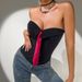 Women's Clothing Hot Girl Wrapped Chest Tie Wrapped Chest Solid Color Small Vest_ecoleips.com