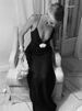 TARUXY Flower Deep V-Neck Maxi Dress For Women Sheer Sleeveless Slip Long Evening Dresses Party Clubwear Sexy Backless Elegant_ecoleips.com