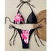 Women's Clothing Printed Lace Up Sexy Bikini Split Swimsuit_ecoleips.com