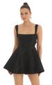 Elegant Bow-Tie Waist Belted Summer Sleeveless Dress For Women - Breathable Polyester Blend, Flattering Midi Length, Versatile Casual & Office Wear_ecoleips.com