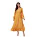 Women's Elegant Digital Print Plus-Size Dress_ecoleips.com