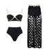 Women's Clothing American Style Black Bikini Set High End Hollowed Out Design Niche Detailing For Women Beachwear Swimwear_ecoleips.com