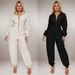 Women's Fashion Jumpsuit Workwear Style With Flap Pockets Elastic Waist Zipper New Style_ecoleips.com