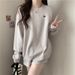 Verve Waffle Shorts Long Sleeve Top Two Piece Set Women Summer Plus Size Loose Harajuku Style Casual Fashion Outfit_ecoleips.com