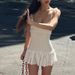 Women's Sexy Lace Smocked Halter Pleated U Neck Mini Dress – Spring Party Gown 2026_ecoleips.com