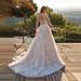 Women's Clothing High Waisted Long Sleeved Wedding Dress Luxury Travel Photography Gown Heavy Duty Train Fashion High End Temperament_ecoleips.com