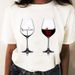 Cross-border Fashion Women's Letter-print Wine Glass T-shirt_ecoleips.com