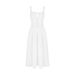 Elegant White Lace Camisole Dress With Floral Embroidery - French Style Midi Dress For Women, Summer Fashion, Slim Fit, V-Neck, Backless Design_ecoleips.com