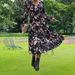 Women Elegant Vintage Long Dress Unique Design With Waist‑Cinch Slimming Silhouette For Daily Wear_ecoleips.com