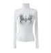 Women's Y2K Style Patterned Printed Long Sleeve High Neck Slim Fit T-Shirt European American Versatile Top Wholesale New Arrivals_ecoleips.com