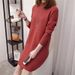 Aria Basics Aria Basics 2025 Autumn Winter New Half Turtleneck Pullover Sweater Base Shirt Loose Mid-Length Women's Knitted Dress Trendy_ecoleips.com