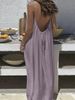 Women's Slip Dress, 2026 New Arrival, Backless Loose Design, Coat-Like Loungewear, Skin-Friendly Breathable Lazy Style, Home Cas_ecoleips.com