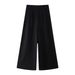 Women's Clothing Fashionable And Versatile Linen Blended Double Breasted Vest Pleated Pants_ecoleips.com