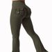 Women's Clothing Yoga Workwear Style Peach Hip Pocket Flared Pants Sports Quick Drying Tightening Sexy Trousers_ecoleips.com