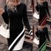 Women's Clothing Autumn And Winter Fashion Temperament Elegant Contrast Color Plaid Dress_ecoleips.com