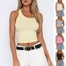 Women's Clothing Summer Sleeveless Knitted Thread Y2K Slim Sexy Hot Girl Suspenders_ecoleips.com