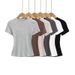 Women's Clothing Hot Girls Sexy Tight Fitting Slim Round Neck Pullover Bottoming Shirt Multi Color Short Sleeved T Shirt Tops For Women_ecoleips.com