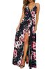 2025 New Style Summer European And American V-neck Strap Sleeveless Sexy Backless Color Block Printed Dress_ecoleips.com