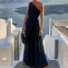 Women's Fashion 2025 Summer New Single Shoulder Sleeveless Long Dress_ecoleips.com