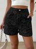 Women's Clothing New Fashion Texture Jacquard Retro High Waist Straight Shorts_ecoleips.com