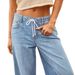 Wide Leg Jeans High Elastic Waist Flared Design Y2K Style Women's Pants Popular Seller_ecoleips.com