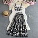 Women's Clothing Retro Jacquard Knitted Suit Sleeveless Vest Mid Length Skirt High End Lady Two Piece Suit_ecoleips.com