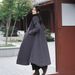 girl And Linen Women's Clothing Autumn Winter New Chinese Zen National Style Retro Button Long Coat Cotton Robe 4 Colors_ecoleips.com