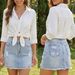 Retro American Style Denim Mini Skirt for Women High-Waisted Slim Fit Bodycon Ripped And Frayed Edges Versatile Sexy Bottoms_ecoleips.com