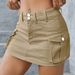 Women's Clothing Autumn New Ins Style Street Solid Color Low Waist Slim Hip Skirt_ecoleips.com