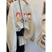 Women's Fleece Lined Long Sleeve T-Shirt round Neck Thick Sweatshirt American Style Loose Heavyweight Top for Autumn Winter Men's Couple_ecoleips.com