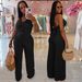 Women's Fashion Halter Neck Tie-Up Top & Pants Set - Elegant Casual Two-Piece Outfit For Summer_ecoleips.com