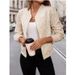 Women's Clothing Casual Short Jacket With Floral Print - Lightweight Baseball Style Zip-Up Coat For Spring & Autumn - Comfortable Polyester Blend_ecoleips.com