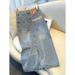 Verve Light-colored Denim For Women 2025 New Spring And Autumn Mid-length High-waisted Slimming Split A-line Pencil Skirt_ecoleips.com