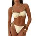 Women's Sexy Fashion Halter Neck Backless Solid Color Bikini Set 2026 New European American Cross Border Two Piece Swimsuit_ecoleips.com