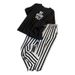 Women's Clothing Irregular Slit Large Edition T Shirt Fashion Casual Striped Wide Leg Pants Sports Suit_ecoleips.com